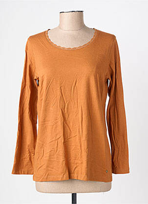T-shirt manches longues manches longues orange C'EST BEAU LA VIE femme