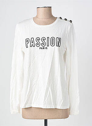 T-shirt manches longues manches longues blanc JULIE GUERLANDE femme