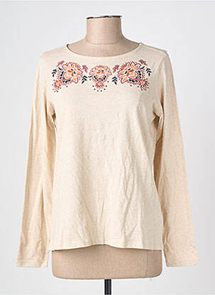 T-shirt manches longues manches longues beige JULIE GUERLANDE femme