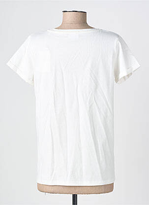 T-shirt sérigraphie manches courtes beige C'EST BEAU LA VIE femme