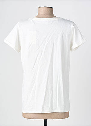 T-shirt sérigraphie manches courtes beige C'EST BEAU LA VIE femme