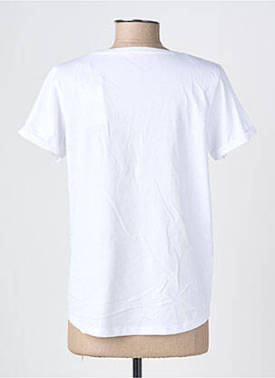 T-shirt sérigraphie manches courtes blanc C'EST BEAU LA VIE femme