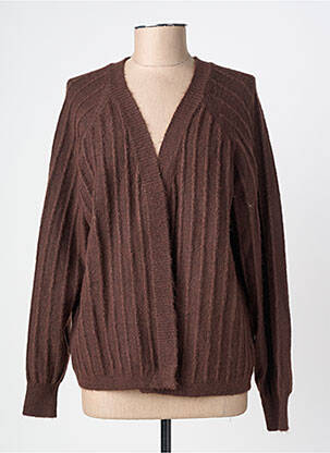 Gilet manches longues stretch marron C'EST BEAU LA VIE femme