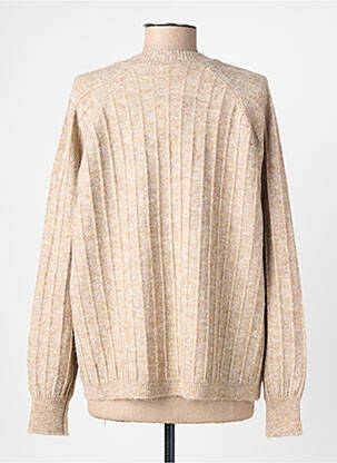 Gilet manches longues resserrée sur le bas beige C'EST BEAU LA VIE femme