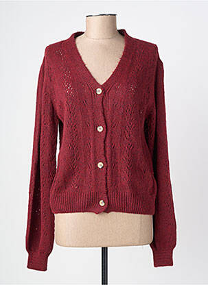 Gilet manches longues stretch rouge JULIE GUERLANDE femme