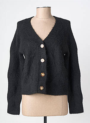 Gilet manches longues resserrée sur le bas noir JULIE GUERLANDE femme