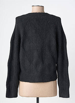 Gilet manches longues resserrée sur le bas noir JULIE GUERLANDE femme