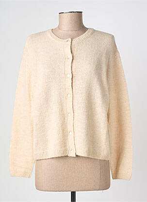 Gilet manches longues col rond beige C'EST BEAU LA VIE femme