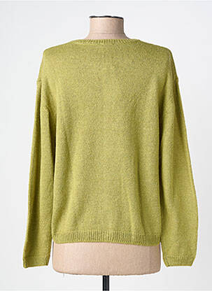 Gilet manches longues col rond vert C'EST BEAU LA VIE femme