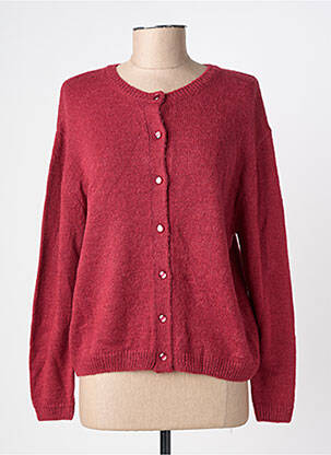 Gilet manches longues stretch rouge C'EST BEAU LA VIE femme