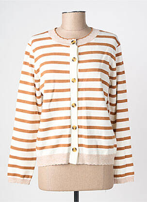 Gilet manches longues stretch beige C'EST BEAU LA VIE femme