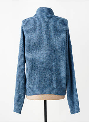 Pull tissage chiné manches longues bleu JULIE GUERLANDE femme