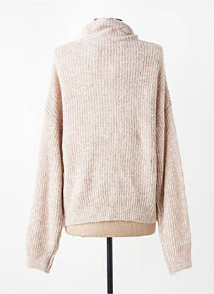 Pull tissage chiné manches longues beige JULIE GUERLANDE femme