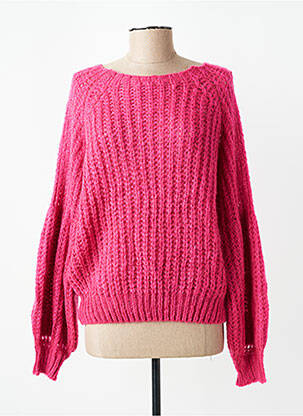 Pull col bateau manches longues rose JULIE GUERLANDE femme