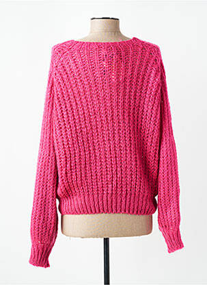 Pull col bateau manches longues rose JULIE GUERLANDE femme