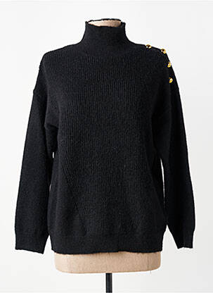 Pull stretch manches longues noir C'EST BEAU LA VIE femme