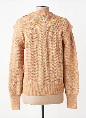 Pull tissage chiné manches longues beige C'EST BEAU LA VIE femme