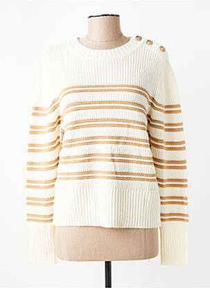 Pull stretch manches longues beige C'EST BEAU LA VIE femme