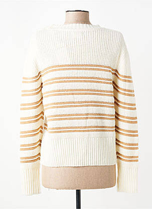 Pull stretch manches longues beige C'EST BEAU LA VIE femme
