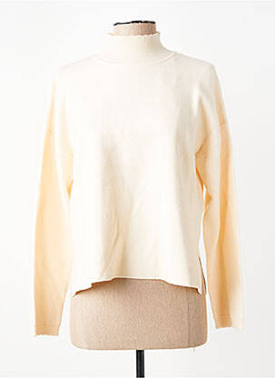 Pull coupe droite manches longues beige C'EST BEAU LA VIE femme