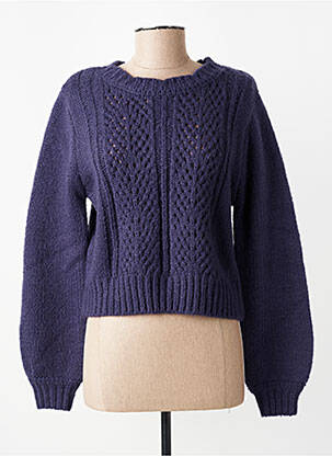 Pull stretch manches longues violet C'EST BEAU LA VIE femme