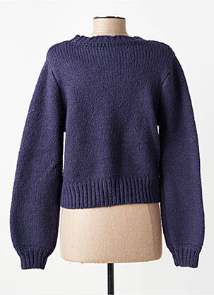 Pull stretch manches longues violet C'EST BEAU LA VIE femme