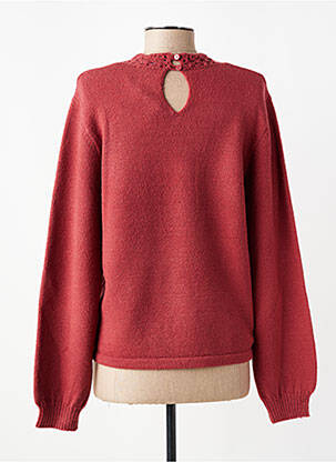 Pull tissage chiné manches longues orange C'EST BEAU LA VIE femme