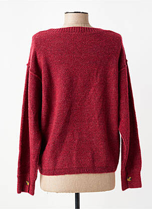 Pull tissage chiné manches longues orange C'EST BEAU LA VIE femme