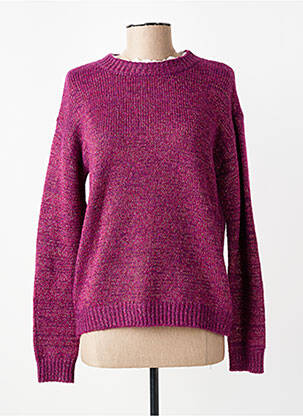 Pull stretch manches longues violet C'EST BEAU LA VIE femme