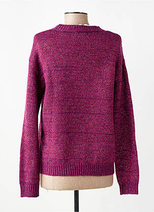Pull stretch manches longues violet C'EST BEAU LA VIE femme