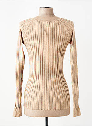 Pull stretch manches longues beige C'EST BEAU LA VIE femme