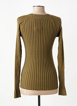 Pull stretch manches longues vert C'EST BEAU LA VIE femme
