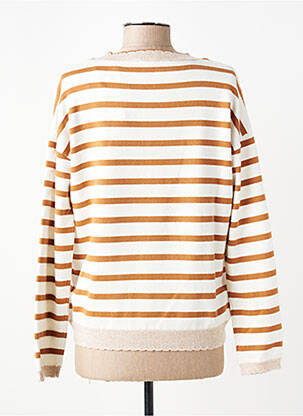 Pull col rond manches longues beige C'EST BEAU LA VIE femme