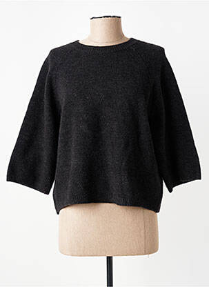 Pull stretch manches 3/4 noir C'EST BEAU LA VIE femme