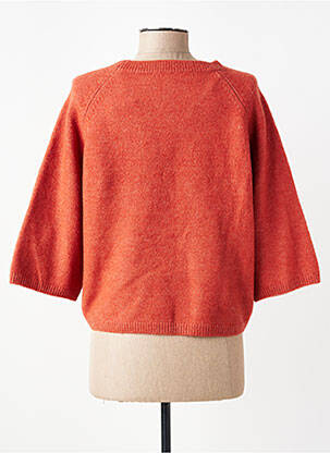 Pull stretch manches 3/4 orange C'EST BEAU LA VIE femme