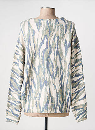 Pull coupe droite manches longues vert JULIE GUERLANDE femme