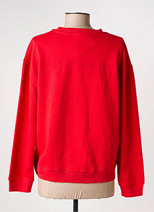 Sweat-shirt broderie manches longues rouge C'EST BEAU LA VIE femme