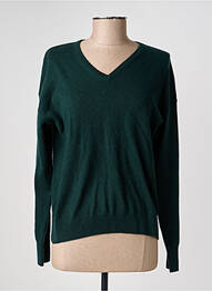 Pull coupe cintrée manches longues vert JULIE GUERLANDE femme