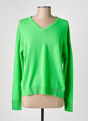 Pull coupe cintrée manches longues vert clair JULIE GUERLANDE femme
