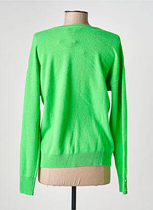 Pull coupe cintrée manches longues vert clair JULIE GUERLANDE femme