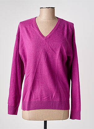 Pull coupe cintrée manches longues violet JULIE GUERLANDE femme