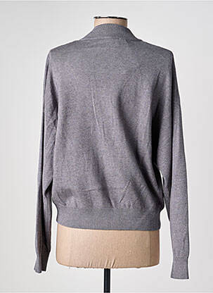 Gilet manches longues coupe cintrée gris C'EST BEAU LA VIE femme