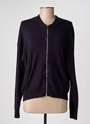 Gilet manches longues col rond bleu C'EST BEAU LA VIE femme