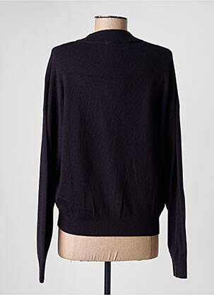 Gilet manches longues col rond bleu C'EST BEAU LA VIE femme