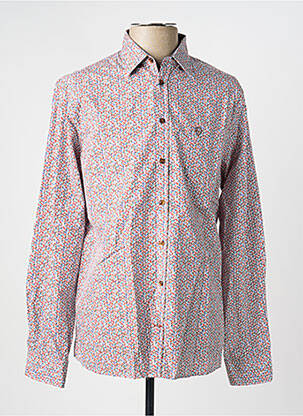 Chemise manches longues imprimé fantaisie rouge CAMBRIDGE homme