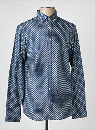 Chemise manches longues imprimé fantaisie bleu CAMBRIDGE homme