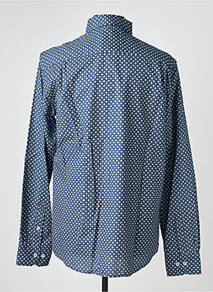 Chemise manches longues imprimé fantaisie bleu CAMBRIDGE homme
