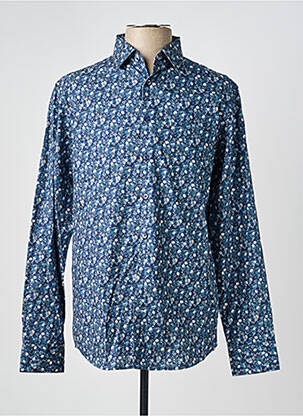 Chemise manches longues coupe droite bleu CAMBRIDGE homme