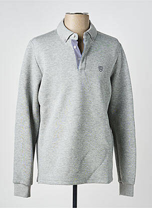 Polo manches longues manches longues gris CAMBRIDGE homme