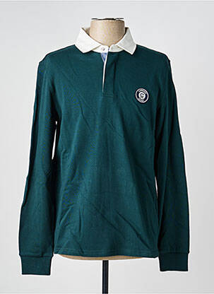 Polo manches longues manches longues vert CAMBRIDGE homme
